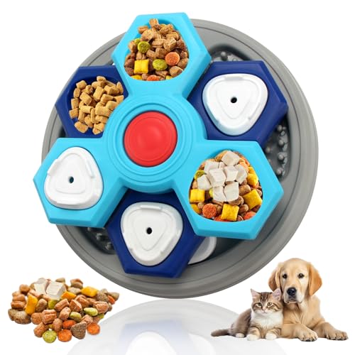 Duuclume Hunde-Puzzle-Spielzeug, 3-lagiger Leckerli-Spender Slow Feeder für kleine mittelgroße Hunde IQ-Training, interaktives Hundeanreicherungsspielzeug, Leckerli-Puzzle-Futterspender für Langeweile von Duuclume