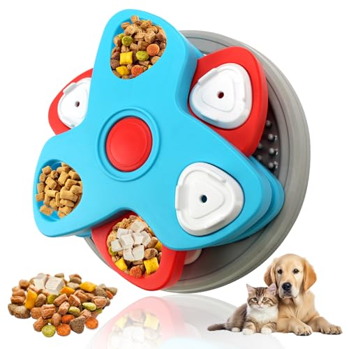 Duuclume Hunde-Puzzle-Spielzeug, Hunde Langsames Füttern Blow Puzzles Feeder mit 4 Schichten für IQ-Training & geistige Stimulation, Interaktiver Drehscheibe Futterspender oder Welpe, Kleine und von Duuclume