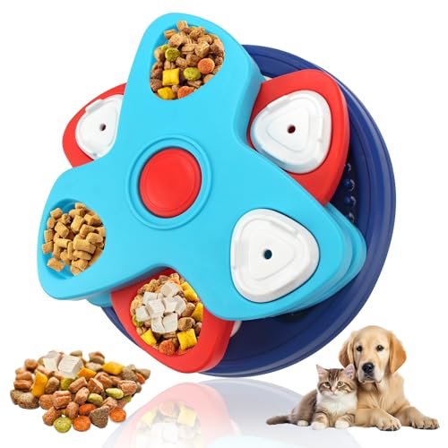 Duuclume Hunde-Puzzle-Spielzeug, Hunde Langsames Füttern Blow Puzzles Feeder mit 4 Schichten für IQ-Training & geistige Stimulation, Interaktiver Drehscheibe Futterspender oder Welpe, Kleine und von Duuclume