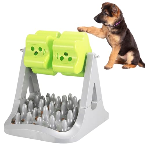 Duuclume Hunde-Puzzle-Spielzeug, interaktives Hunde- und Katzenfutter-Spender, Spielzeug, 360° drehbare Windmühle, verstellbares langsames Feeder-Spielzeug für alle Rassen, langlebiges Hundespielzeug, von Duuclume