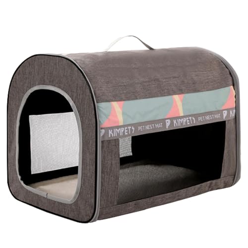 Duuclume Hunde-Reisekiste, tragbare faltbare Hundehütte für den Innenbereich mit strapazierfähigen Netzfenstern, weiche, bequeme Hundehütte, Bettmatte mit Kissen für kleine, mittelgroße und große von Duuclume