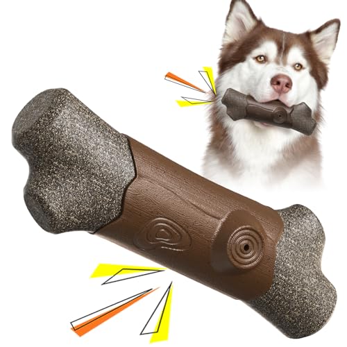 Duuclume Kauspielzeug für Hunde, unzerstörbares langlebiges Hundespielzeug für aggressive Kauer, interaktives Quietschspielzeug, langlebiges Hunde-Zügelspielzeug für mittelgroße und große Hunderassen von Duuclume