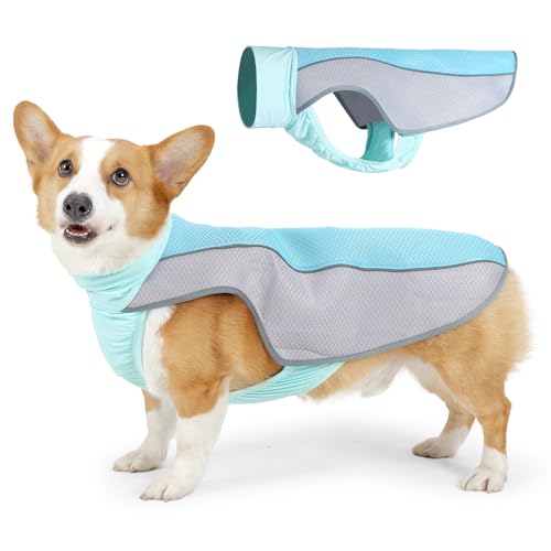 Duuclume Kühlweste für den Sommer, verstellbare leichte Kühljacke für Outdoor, Wandern, Spazierengehen, Sommer, atmungsaktiv, reflektierend, Sommer-Hundekleidung für kleine, mittelgroße und große von Duuclume