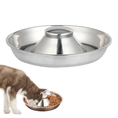 Duuclume Slow Feeder Hundenäpfe, Premium-Edelstahl-Hundenapf, Wassernapf für kleine und mittelgroße Hunde, Metall-Haustiernapf zum Verlangsamen des Fressens (22 cm) von Duuclume