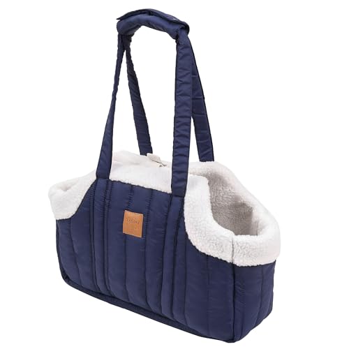 Duuclume Tragbare Katzentasche mit großer Kapazität, Fleece, für Haustiere, Hunde, Tragetasche, Geldbörse, wasserdicht, warm, Reisen, freihändige Schultertasche, fester Haken für kleine Hunde, Katzen, von Duuclume