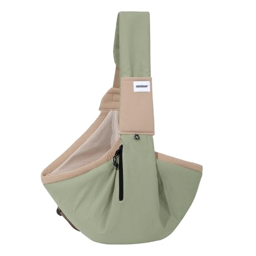 Duuclume Tragetasche für kleine Hunde, weiche Seite, freihändige Katzentragetasche mit festem Klebeband und Seitentasche, Crossbody-Tragetasche für Welpen, Katzen bis zu 8,8 kg, Grün Duuclume Tragetasche für kleine Hunde, weiche Seite, freihändige Katzentragetasche mit festem Klebeband und Seitentasche, Crossbody-Tragetasche für Welpen, Katzen bis zu 8,8 kg, Grün von Duuclume
