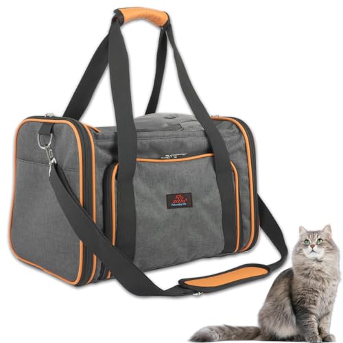 Reisen Sie bequem und stilvoll mit der Duuclume Haustier-Tragetasche. Diese atmungsaktive, weiche Reisetasche ist perfekt für Katzen und Hunde und verfügt über Mesh-Einsätze an allen Seiten für von Duuclume