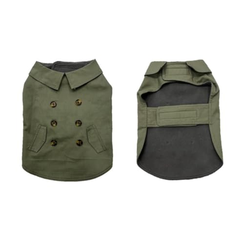 Duvo+ Hundemantel Trench Coat Grün M - 50CM von Duvo+