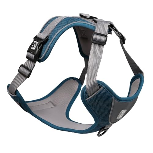 Duvo+ No-Pull Harness Classic Petrol Blue L - 48-58cm - 58-81cm von Duvo+