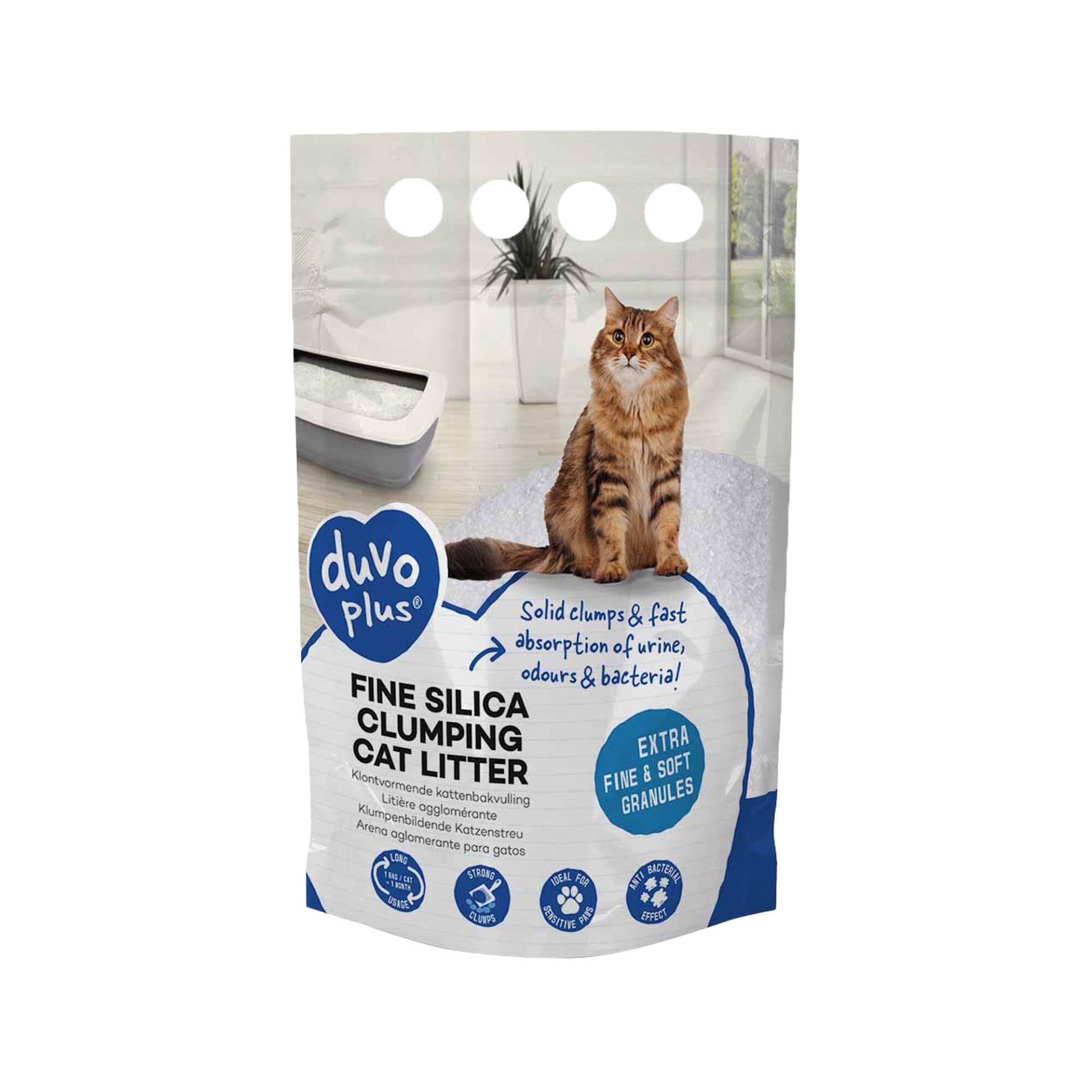 Duvo+ Premium Feine Silica Katzenstreu - Klumpend - 5L Duvo+ Premium Feine Silica Katzenstreu - Klumpend - 5L von Duvo+