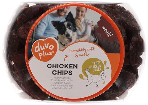 duvoplus, Meat! Hühnerchips 500g - ± 218st, zarter Fleischsnack, ideal als Snack oder Belohnung für Hunde ab 6 Monaten, maximal 20% des Tagesmenüs, wiederverschließbare Verpackung von Duvo+