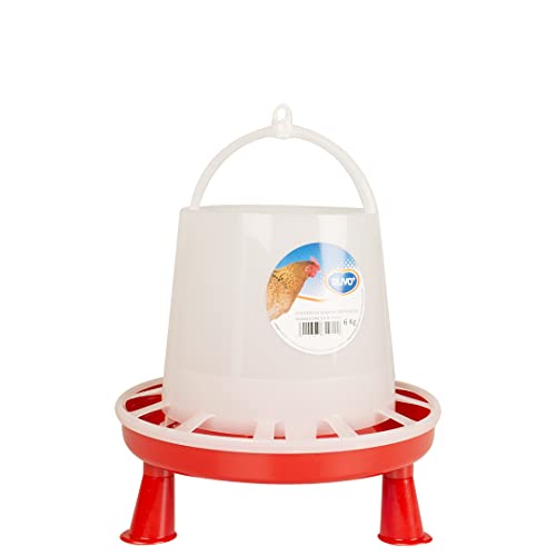 duvoplus, Futterstation aus Kunststoff, Huhn, mit Füßen, 7 l – 6 kg, Vögel, Huhn von Duvoplus