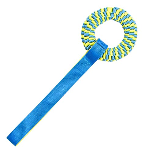 Duvoplus, Supa` Nylon Tug Hoop 50 x 15 cm, Blau/Gelb, Spielzeug, Blau/Gelb, Hund von Duvoplus