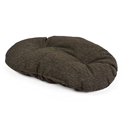 Duvoplus Kissen oval, genäht, King Brown 105 x 70 x 12 cm, Braun Baumwolle von Duvoplus