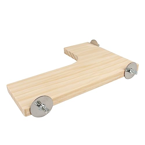 Duvoplus Plattform aus Holz, L-Form, 27 x 21,5 x 4 cm, Farbe Holz von Duvoplus