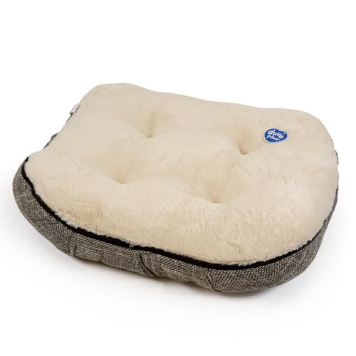 duvoplus Rechteckiges Kissen mit Pfotenabdruck, 90 x 65 x 12 cm, Beige von Duvoplus