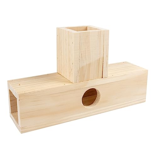 Duvoplus Tunnel aus Holz, T-Form, 24 x 14,5 x 6,5 cm, Farbe Holz von Duvoplus