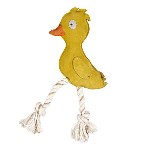 Laroy Group Hundespielzeug Farm Friends - Ente Darcy aus Hanffaser Stoff und Beinen aus Seilen ca. 40 cm mit Quietscher von Duvoplus