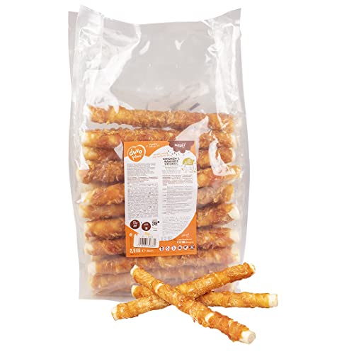 Meat! Bâtonnets de peau de bœuf & poulet Large 25cm - 2500g - ± 23st von Duvoplus