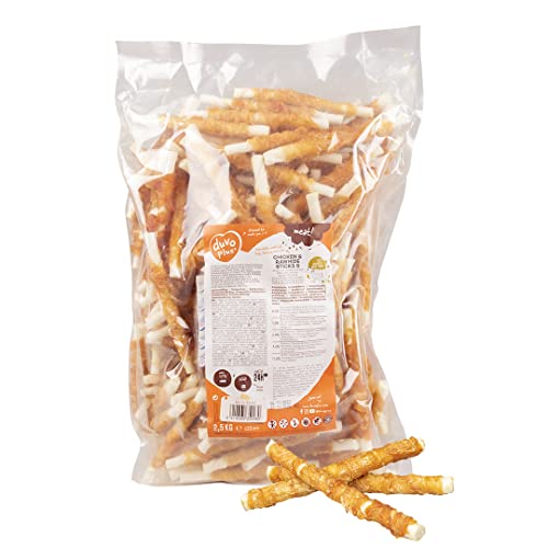 Meat! Bâtonnets de peau de bœuf & poulet small 12,5cm - 2500g - ± 208st von Duvoplus