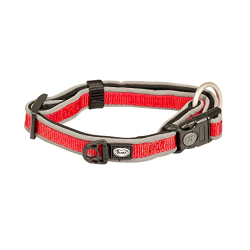 duvoplus, Ga me Explorer West, bequemes und modernes Halsband, aus Nylon, robust und wasserdicht, 30-45 cm/15 mm, rot, für Hunde, wasserdicht, langlebige Qualität von Duvoplus