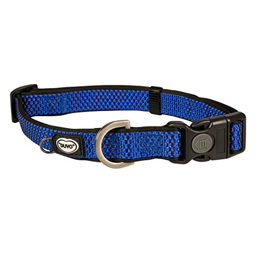 duvoplus, Ga me Explor East, bequemes und modernes Halsband, Nylon, robust und wasserdicht, 20 – 35 cm/15 mm, blau, für Hunde, Halsband, wasserdicht, langlebige Qualität von Duvoplus