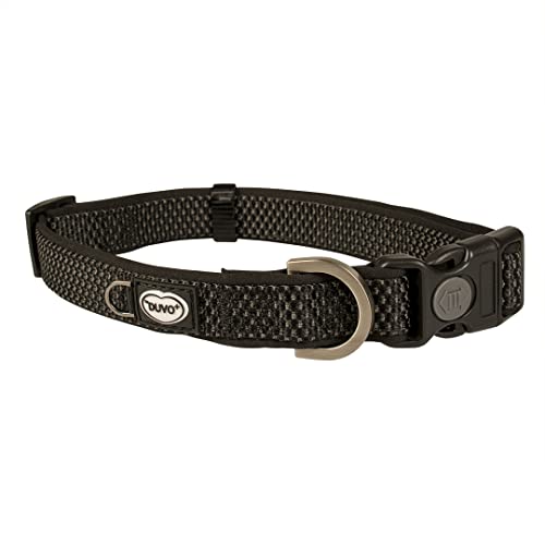 duvoplus, Ga me Explor East, bequemes und modernes Halsband, Nylon, robust und wasserdicht, 35 – 55 cm/20 mm, Schwarz, für Hunde, wasserdicht, langlebige Qualität von Duvoplus