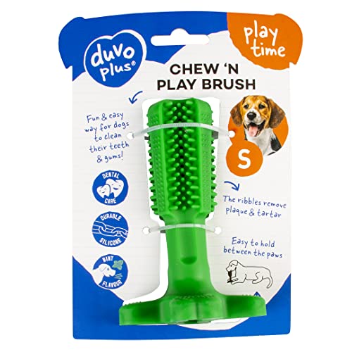 duvoplus, Chew `n Play Brush S – 12 x 7,6 x 7,6 cm, Grün, Spielzeug, Grün, Hund von Duvoplus