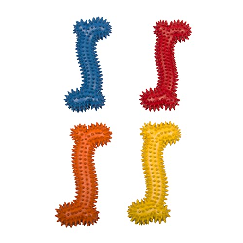 duvoplus, Dogtoy Gummi-Knochen für Hunde, 14 cm, gemischte Farben, Spielzeug,, Hunde von Duvoplus