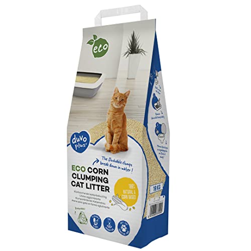 duvoplus, Eco Mais, klumpend, für Katzen, 10 kg/16,37 l, für Hygiene von Duvoplus