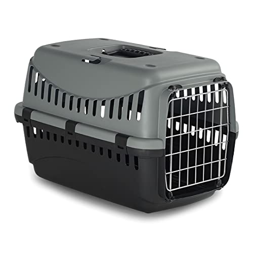 duvoplus, Gipsy Eco Transportbox aus Metall S – 46 x 31 x 32 cm – max. 6 kg Grau, Transport, Grau, Katze von Duvoplus