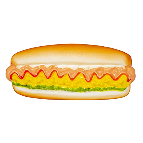 duvoplus, Latex Hot-Dog 16 x 7 x 6 cm, Mehrfarbig, für Hunde von Duvoplus