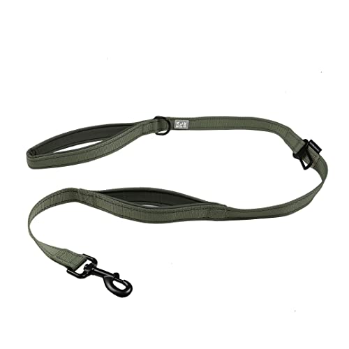 duvoplus, Leine mit reflektierenden Nähbändern, Ultimate Fit on-The-Road, Größe 130 cm – 16 mm, Undercover Green, Ultimativer Komfort mit Sicherheitsgurtzunge von Duvoplus