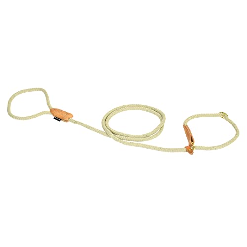 duvoplus, Trainingsleine aus robustem und weichem Nylon mit Leder-Finish, Produktreihe Explor Forest, Größe 170 cm/8 mm, Beige, ideal für Spaziergänge und abenteuerliche Expeditionen von Duvoplus