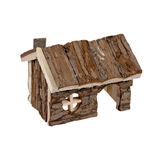 duvoplus, Lodge aus Öko-Holz für Nagetiere, 15 x 11 x 12 cm, Nagetiere von Duvoplus