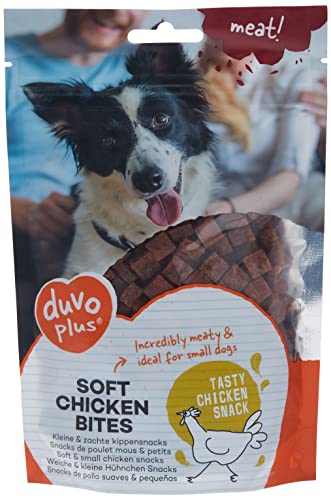 duvoplus, Meat! Süßer Huhn Bites 200 g – ± 334st, zarter Snack auf Fleisch- und Hühnerbasis, ohne Getreide oder Gluten, ideal für kleine Hunde, ohne Zuckerzusatz von Duvoplus