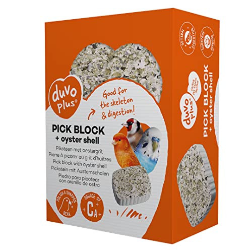 duvoplus, Pickstein mit Austerngrit 200 g – 7,2 x 9,7 x 3,5 cm, Vögel, Vögel von Duvoplus