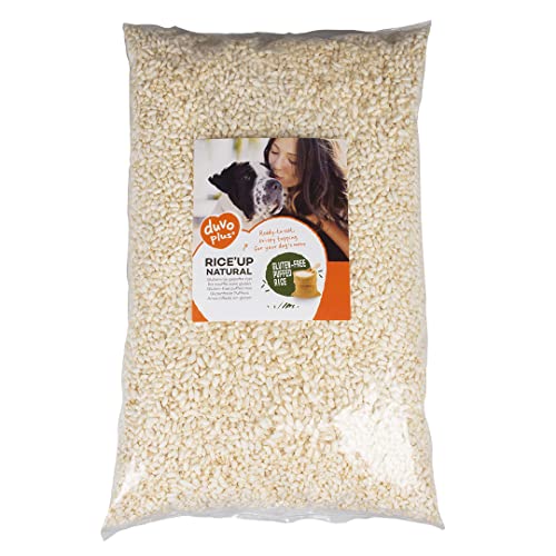 duvoplus, Rice'Up Puffreis für Hunde, 1 kg, glutenfrei, fettarm, für eine optimale Verdauung, gebrauchsfertig, Mix & Feed: Kann mit einem feuchten, trockenen oder frischen Futter gemischt Werden von Duvoplus