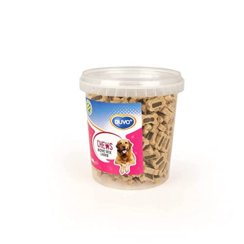 duvoplus, Soft! Lammknochen, 500 g, weicher Behälter für Hunde, ideal für das Training und/oder Belohnungen, wiederverschließbare Verpackung, für Hunde ab 3 Monaten, ohne Zuckerzusatz von Duvoplus