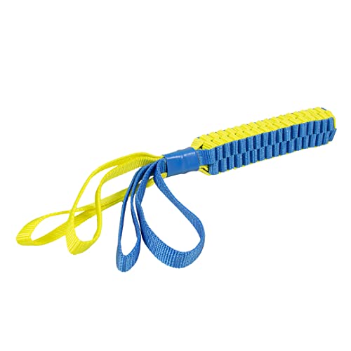 Duvoplus, Supa` Nylon Tug Stick S – 30 x 3 cm blau/gelb, Spielzeug, Blau/Gelb, Hund von Duvoplus