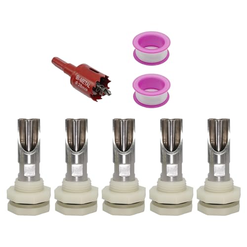 5 Stück Edelstahl Automatische Schweine-Nippelbewässerung Set mit Messing-Anschlüssen für effiziente Viehhydratation 5 Stück Edelstahl Automatische Schweine-Nippelbewässerung Set mit Messing-Anschlüssen für effiziente Viehhydratation von Duyeuau