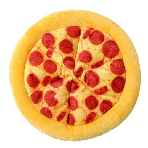 Duyeuau Kaufreundliches Plüsch-Pizza-Haustierspielzeug für Hunde und Katzen, realistische Pizza mit Quietscher für Interaktionsspiele im Innenbereich Duyeuau Kaufreundliches Plüsch-Pizza-Haustierspielzeug für Hunde und Katzen, realistische Pizza mit Quietscher für Interaktionsspiele im Innenbereich von Duyeuau