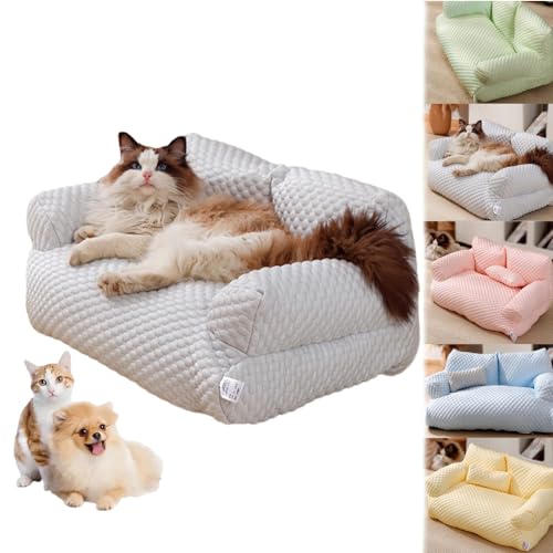 Duyifan Ice Silk Cooling Pet Bed Breathable Washable Sofa Bed, Funny Anti-Slip Cooling Pad for Cats and Dogs, Summer Sleeping Cool Ice Silk Bed for Small Dogs (XXL,Purple) von Duyifan