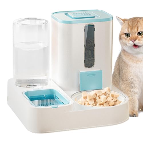 Automatischer Katzenfutterautomat | Futterspender für Haustiere mit großer Kapazität | Multifunktionaler Hundefutterspender, elektronischer automatischer Futterspender für Haustiere, programmierbarer von Dybnuhoc