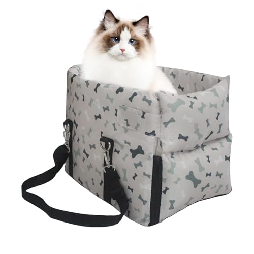 Cat Car Seat, Non-Slip Cat Car Seat, Adjustable Pet Car Seat, Dog Travel Bag, Central Console Pet Seat, Breathable Pet Carrier, Car Seat for Small Dogs, Pet Carrier for Car, Travel Dog Bed von Dybnuhoc