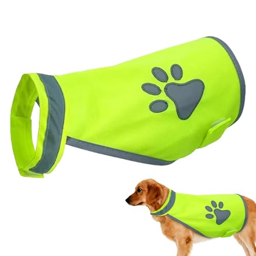 Dog Vest Clothing, Reflective Pet Vest, Fluorescent Dog Gear, Night Dog Safety Vest, High Visibility Pet Vest, Reflective Dog Clothing, Lightweight Dog Vest, Dog Outdoor Vest for Safe Dog von Dybnuhoc