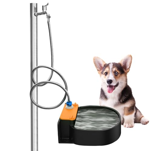 Dybnuhoc Automatischer Wassernapfspender für Hunde, Outdoor-Hundewassernapf - Automatischer Tiertrinkwassernapf | Automatischer Hundewasserspender für Geflügel im Freien, große Hunde und Nutztiere von Dybnuhoc