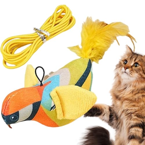 Dybnuhoc Interactive Bird Toy for Cats, Realistic Bird Cat Toy with Sound, Barking Bird Cat Toys for Indoor Play, Cat Toy for Mental Stimulation and Fun von Dybnuhoc