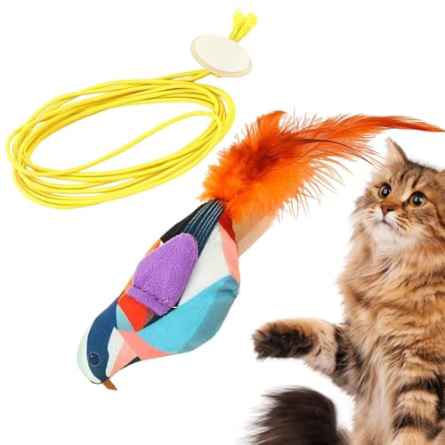 Dybnuhoc Interactive Bird Toy for Cats, Realistic Bird Cat Toy with Sound, Barking Bird Cat Toys for Indoor Play, Cat Toy for Mental Stimulation and Fun von Dybnuhoc