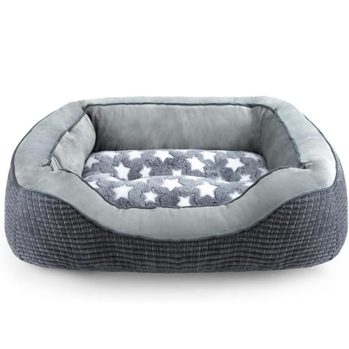 Dybnuhoc Small Dog Bed, Cozy Cat Bed Mat, Puppy Sleeping Mattress, Anti Slip Pet Cushion, Thick Cat Bed, Indoor Pet Bed, S 50x48x15cm, M 63x53x20cm for Indoor Cats and DOS von Dybnuhoc